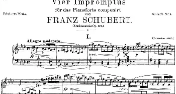 舒伯特f小调即兴曲D.935 Op.142(钢琴谱) 舒伯特