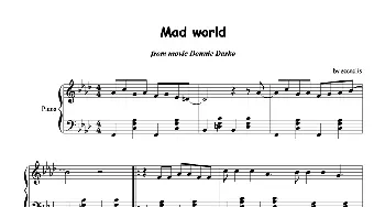 Mad world(钢琴谱)