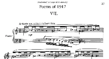 Poems of 1917 Op.41(钢琴谱) 里奥·奥恩斯坦(Leo Ornstein）