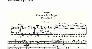 Overture in F Major D.675(钢琴谱)