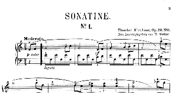 Five Sonatinas Op.70(钢琴谱) 狄奥多·柯希纳