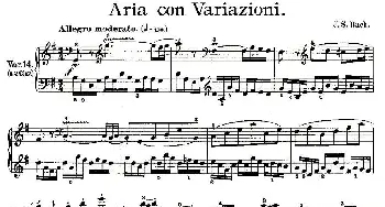 Aria con Variazioni 之14(钢琴谱) J.S.Bach