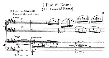 The Pines of Rome(钢琴谱) 奥托里诺•雷斯庇基(Ottorino Respighi）