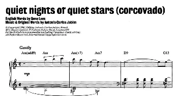 Quiet Nights Of Quiet Stars(钢琴谱) Antonio Carlos Jobim