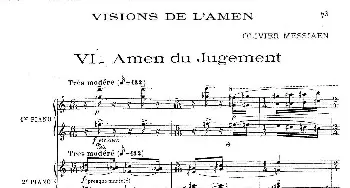 Visions de l'Amen(钢琴谱) 奥利维埃·梅西安