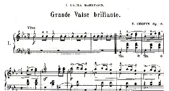 Grande valse brillante Op.18,No.1(钢琴谱) 肖邦