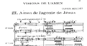 Visions de l'Amen(钢琴谱) 奥利维埃·梅西安