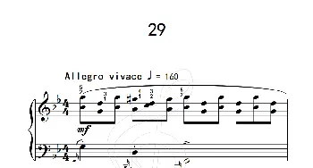 练习曲 29(钢琴谱)