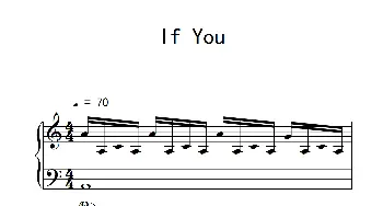 If You(钢琴谱)