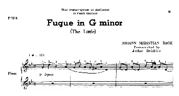 g小调赋格 BWV 578(钢琴谱) 约翰.塞巴斯蒂安.巴赫