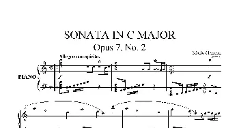 Sonata in C Major Op.7 No.2(钢琴谱) 穆齐奥·克莱门蒂