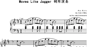 Moves Like Jagger(钢琴谱)