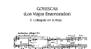 Goyescas(钢琴谱) 恩里克·格拉那多斯(Enrique Granados）