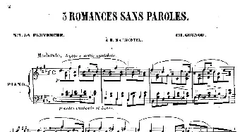 3 Romances Sans Paroles(钢琴谱) 查尔斯·弗朗索瓦·古诺(Charles Francois Gounod)