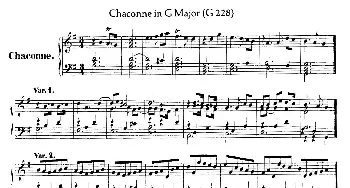 Chaconne in G major G.228(钢琴谱) 弗里德里克·亨德尔