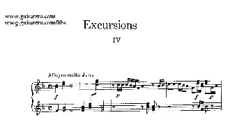 Four Excursions Op.20(钢琴谱) 塞谬尔·巴伯(Samuel Barber）