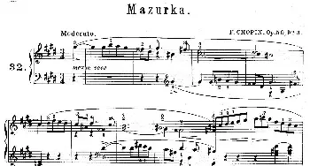 Trois Mazurkas Op.50(钢琴谱) 肖邦-chopin