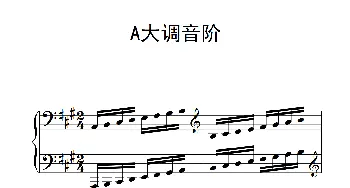 第四级 A大调音阶(钢琴谱)