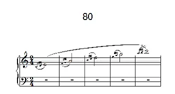 使大指灵活转动的单手练习 80(钢琴谱)