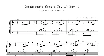暴风雨(钢琴谱) Beethoven(贝多芬）