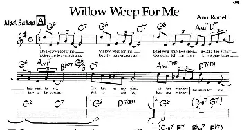Willow Weep For Me(钢琴谱)