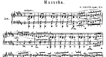 Quatre Mazurkas Op.41(钢琴谱) 肖邦-chopin