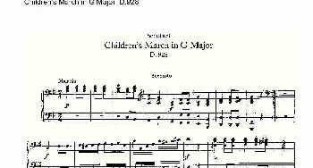Children’s March in G Major D.928(钢琴谱)