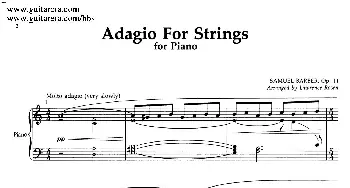Adagio Op.11(钢琴谱) 塞谬尔·巴伯(Samuel Barber）