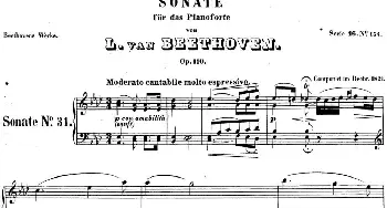 贝多芬钢琴奏鸣曲31 降A大调 Op.110 A-flat major(钢琴谱) 贝多芬