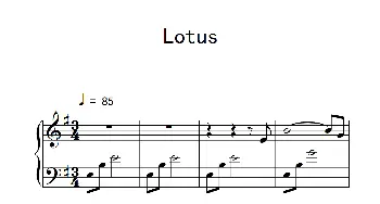 Lotus(钢琴谱)