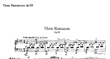 3 Romances Op.28(钢琴谱) 罗伯特·舒曼