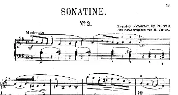 Five Sonatinas Op.70(钢琴谱) 狄奥多·柯希纳