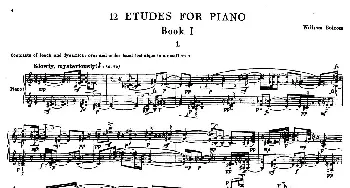 12 Etudes for Piano(钢琴谱) 威廉·博尔科姆