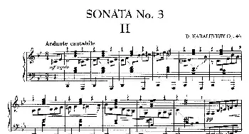 Piano Sonata No.3 in F Major Op.46(钢琴谱) 德米特里·卡巴列夫斯基