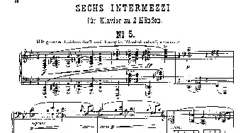 Six Intermezzi Op.45(钢琴谱) 马克斯·雷格