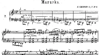 Mazurkas Op.7(钢琴谱) 肖邦-chopin