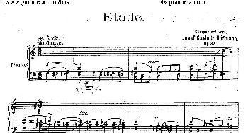 Etude in C Major For The Left Hand Op.32(钢琴谱) 约瑟夫·卡西马·霍夫曼(Josef Casimir Hofmann）