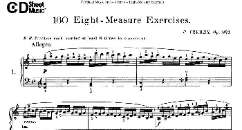 160 Eight- Measure Exercises.Op.821(钢琴谱) 车尔尼