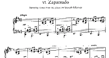 Six Pieces on Spanish Folksongs H.125(钢琴谱) 恩里克·格拉那多斯(Enrique Granados）