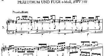 Prelude and Fugue in e Minor BWV 548(钢琴谱) 巴赫