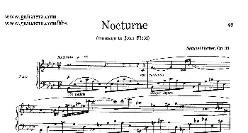 Nocturne "Homage to John Field" Op. 33 (钢琴谱) 塞谬尔·巴伯(Samuel Barber）