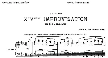 15 Improvisations(钢琴谱) 弗朗西斯·普朗克