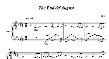 The End Of August(钢琴谱) 雅尼