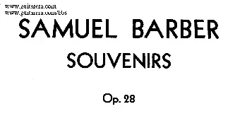 Souvenirs Op.28(钢琴谱) 塞谬尔·巴伯(Samuel Barber）