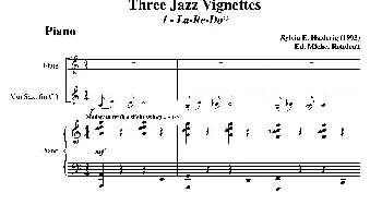 Three jazz vignettes(钢琴谱)