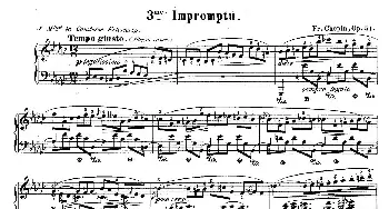 Impromptu No.3 in G-flat Major Op.51(钢琴谱) 肖邦-chopin