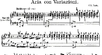 Aria con Variazioni 之29(钢琴谱) J.S.Bach