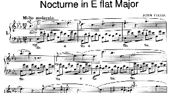 Nocturne No.1 in E-flat Major(钢琴谱) 约翰·菲尔德(John Field）