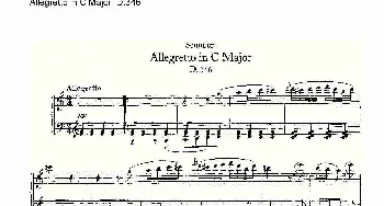 Allegretto in C Major D.346(钢琴谱)