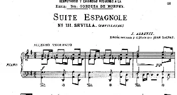 Suite Espanola Op.47(钢琴谱) 埃赛克·阿尔贝尼兹